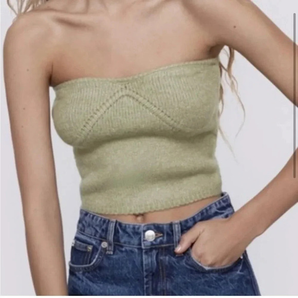 ZARA Alpaca Blend Sleeveless‎ Crop Sweater - Picture 1 of 5
